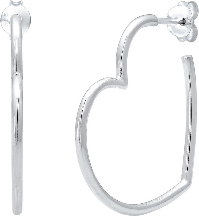 Actual product image Elli Creolen Herz (925 Silver)