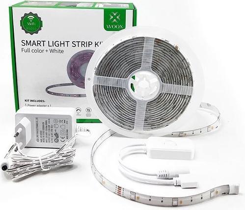 Produktbild Woox Smart LED Strip +Adapter RGB+WW, Alexa, Google Home (Mehrfarbig, 500 cm, Indoor)