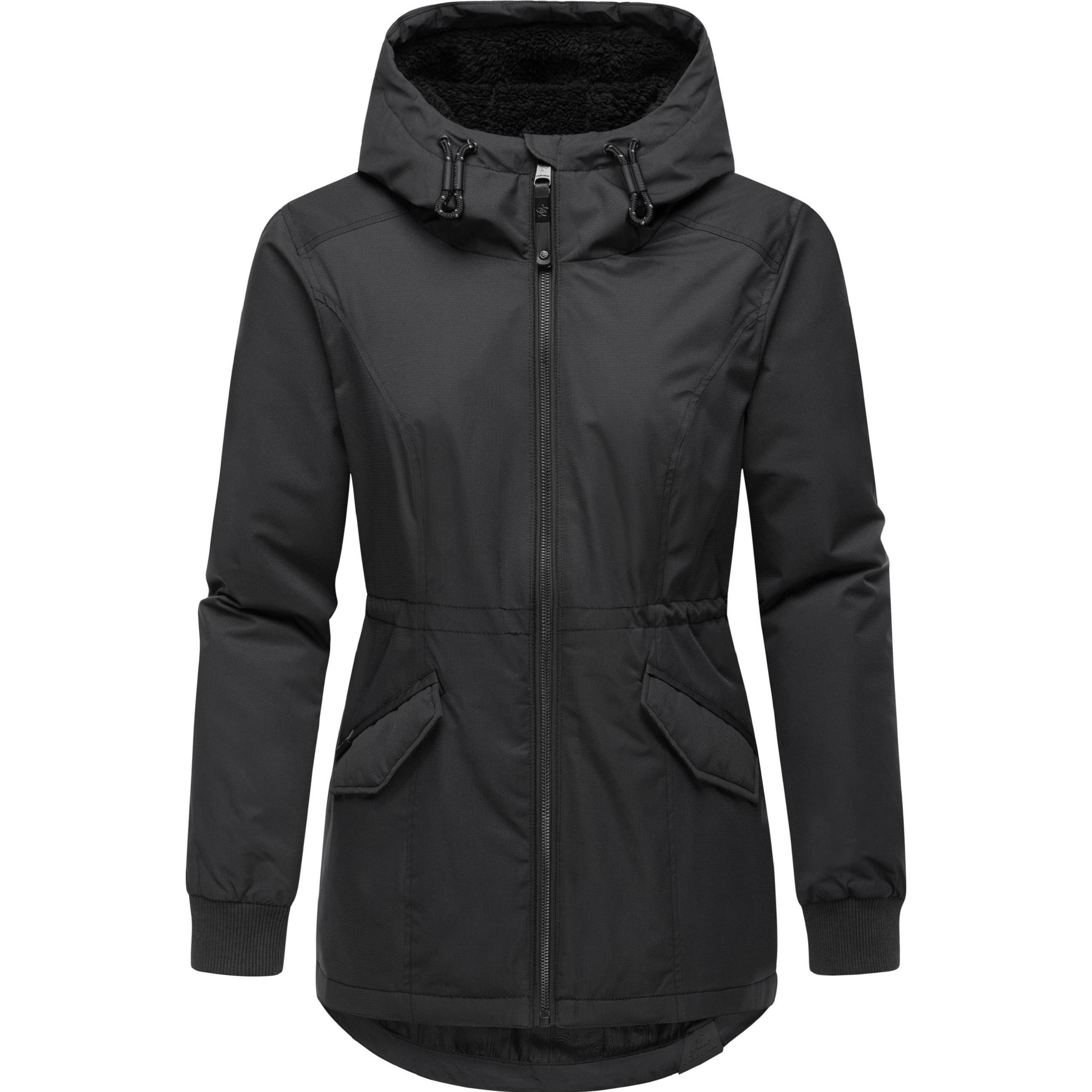 Ragwear, Damen, Jacke, Dowey Warm Rain (XXL), Schwarz, XXL