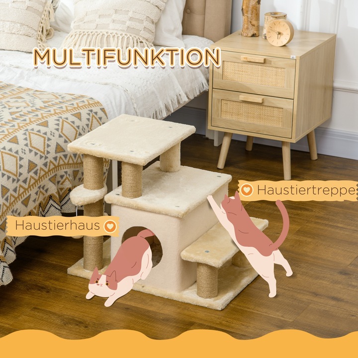 Immagine prodotto PawHut Scaletta per cani con capanna (Gatto, Cane)