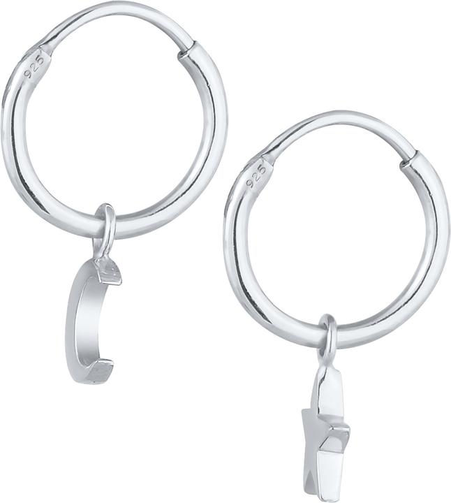 Produktbild Elli Creolen Anhänger Stern Halbmond (925 Silber)