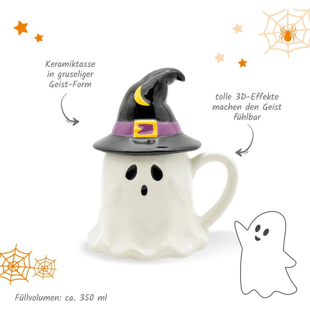 Trötsch, Tasse, Spuktasse mit Deckel Gespenst K (270 ml)