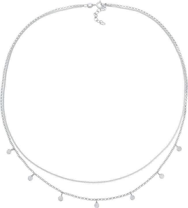 Produktbild Elli Layer Plättchen Anhänger Gehämmert (925 Silber, 42 cm)