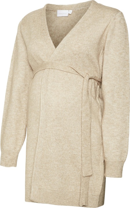 Produktbild Mamalicious Normal geschnitten V-Ausschnitt Gerippte Ärmelbündchen Strickjacke Strickjacke (XL)