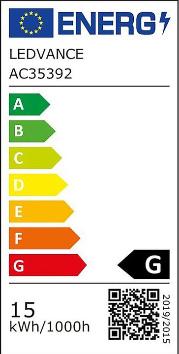 Energy Label Osram Oven lamp T (E14, 15 W, 85 lm, 1 x, G)