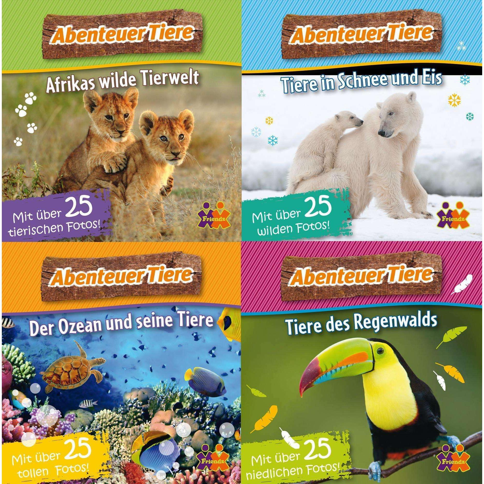 Abenteuer Tiere. Minibuch 4er-Set, Kinderbücher