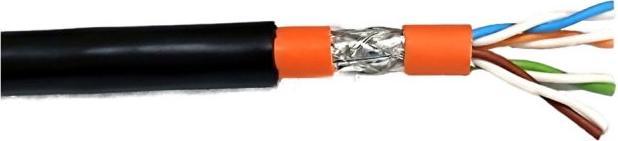 Produktbild EFB Elektronik Cat.7A Innen-/Aussenkabel 1200MHz AWG23 S/FTP PE Mantel, innen Dca, Sw& Or, 100m (S/FTP, CAT7, 100 m)