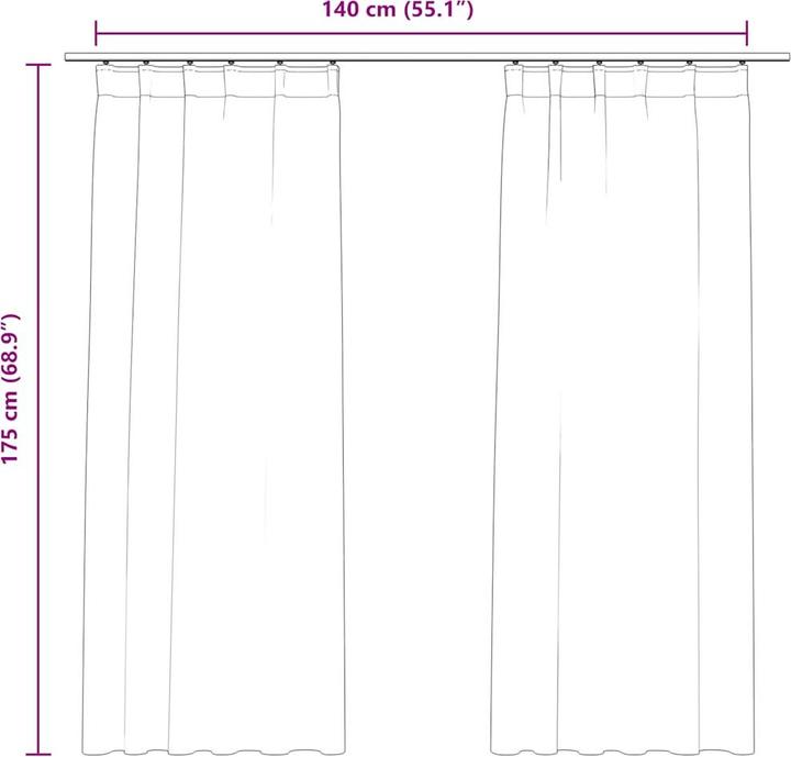 Produktbild vidaXL Vorhang (140 x 175 cm)