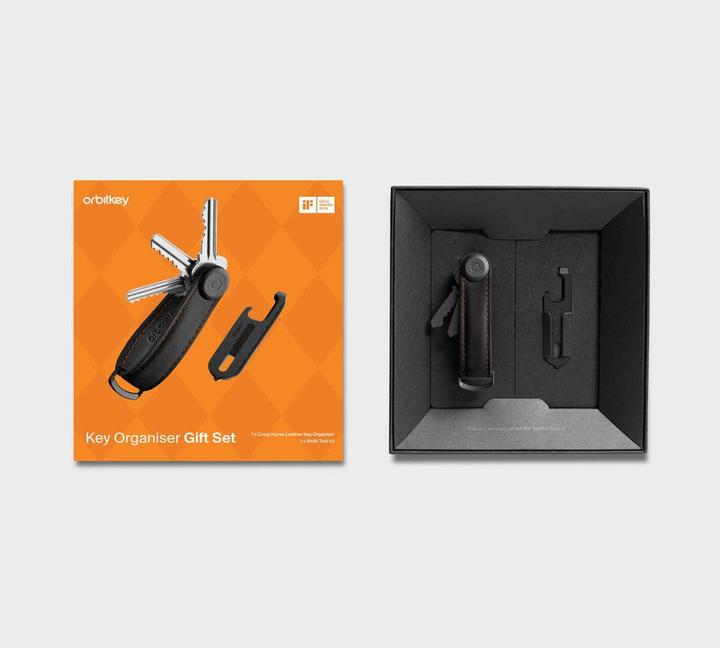 Immagine prodotto Orbitkey ​ - Gift Set - Crazy Horse Key Organiser Multitool V2 - Black