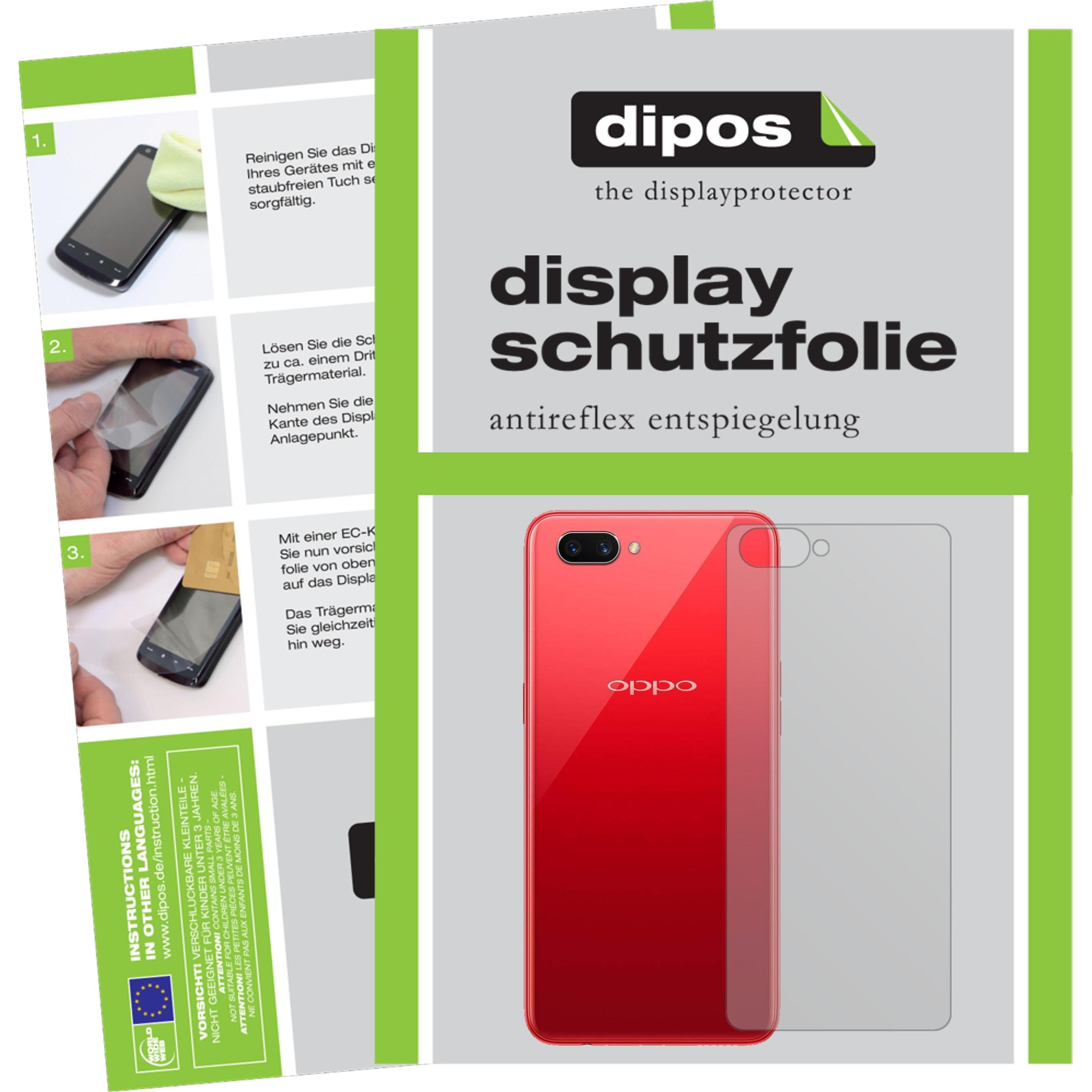 Dipos Displayschutzfolie Antireflex (5 Stück, Oppo A3s), Smartphone Schutzfolie, Transparent