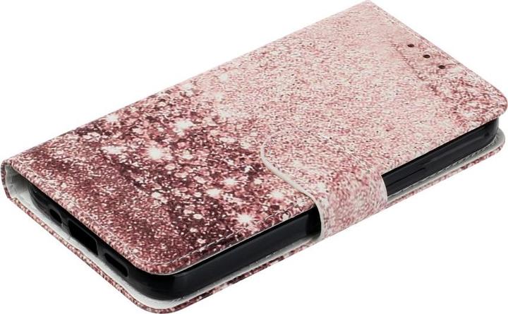 Actual product image Ueli Express iPhone 13 Mini Book Case Case with Card Holder Marble Rose Gold (Apple iPhone 13 mini)