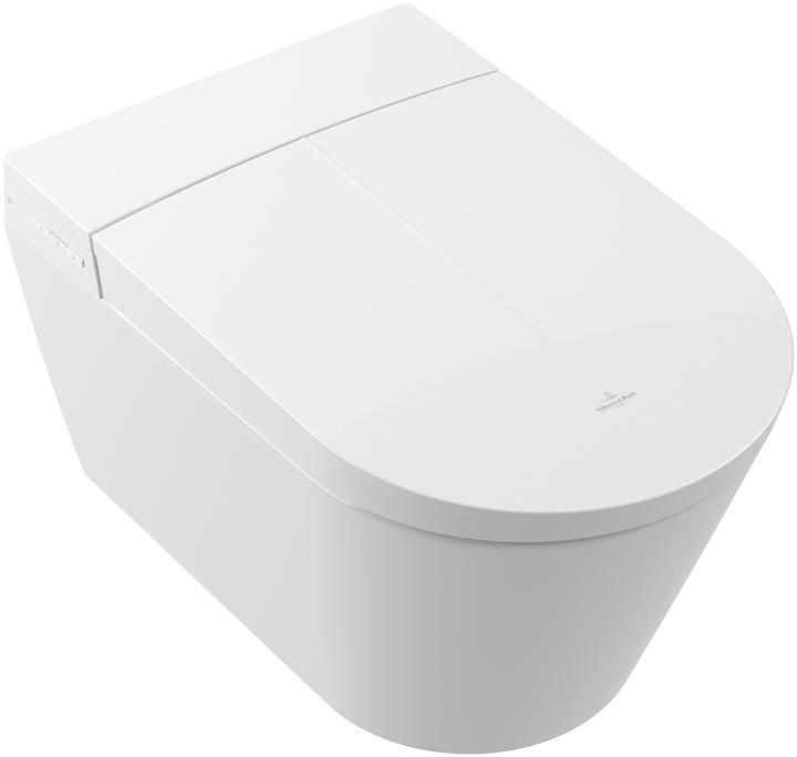 Villeroy & Boch ViClean WC douche avec siège de WC, ovale, suspendu, sans bord de chasse, 400x430x600mm, blanc Alpin