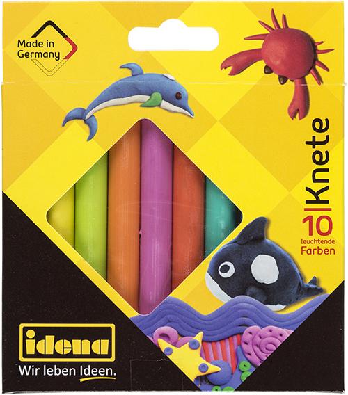 Produktbild Idena Knete 10 Stangen Farben sortiert