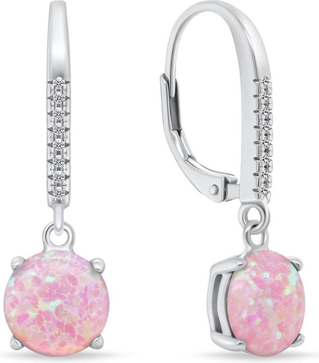 Immagine prodotto Brilio Silver - Beautiful silver earrings with pink opals EA1166WP (Argento)