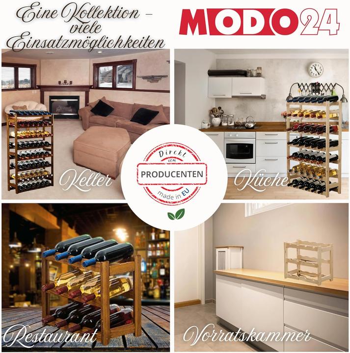Produktbild Modo24 Weinregal aus Holz (42 Fl.)