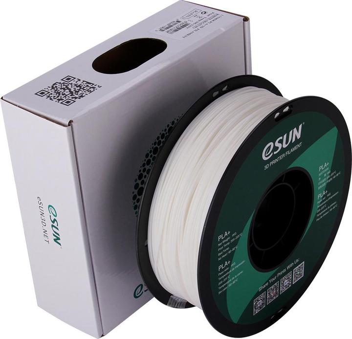 Immagine prodotto eSUN Filamento PLA+ 1,75mm Bianco 1Kg (PLA+, 1.75 mm, 1000 g, Bianco)