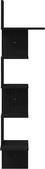 Image du produit vidaXL Wand-Eckregal Schwarz 32x32x127,5 cm Holzwerkstoff