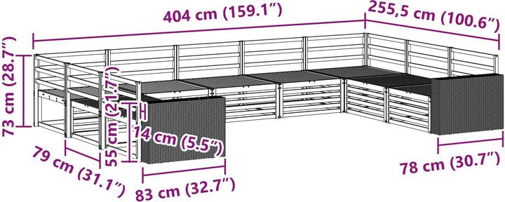 Produktbild vidaXL Outdoor-Sofa