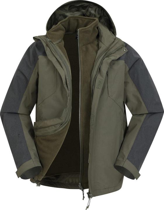 Actual product image Mountain Warehouse Mens District Extreme 3 in 1 Waterproof Jacket (XXS)