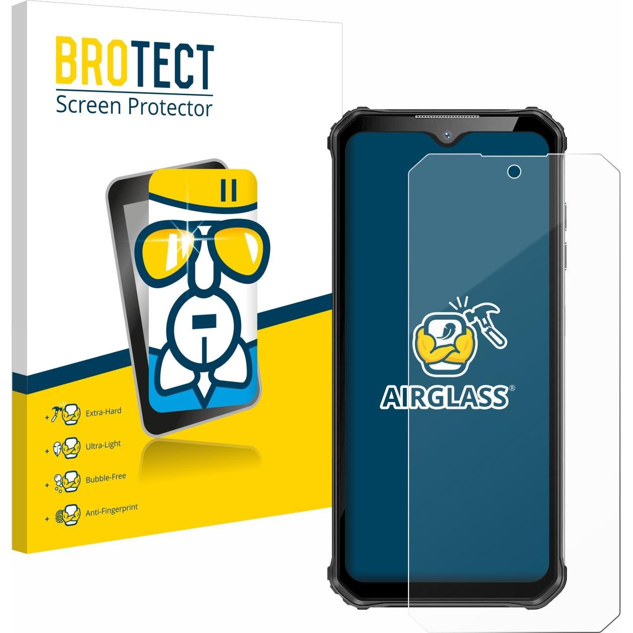 BROTECT AirGlass Panzerglasfolie (1 Stück, Oukitel WP22), Smartphone Schutzfolie, Transparent