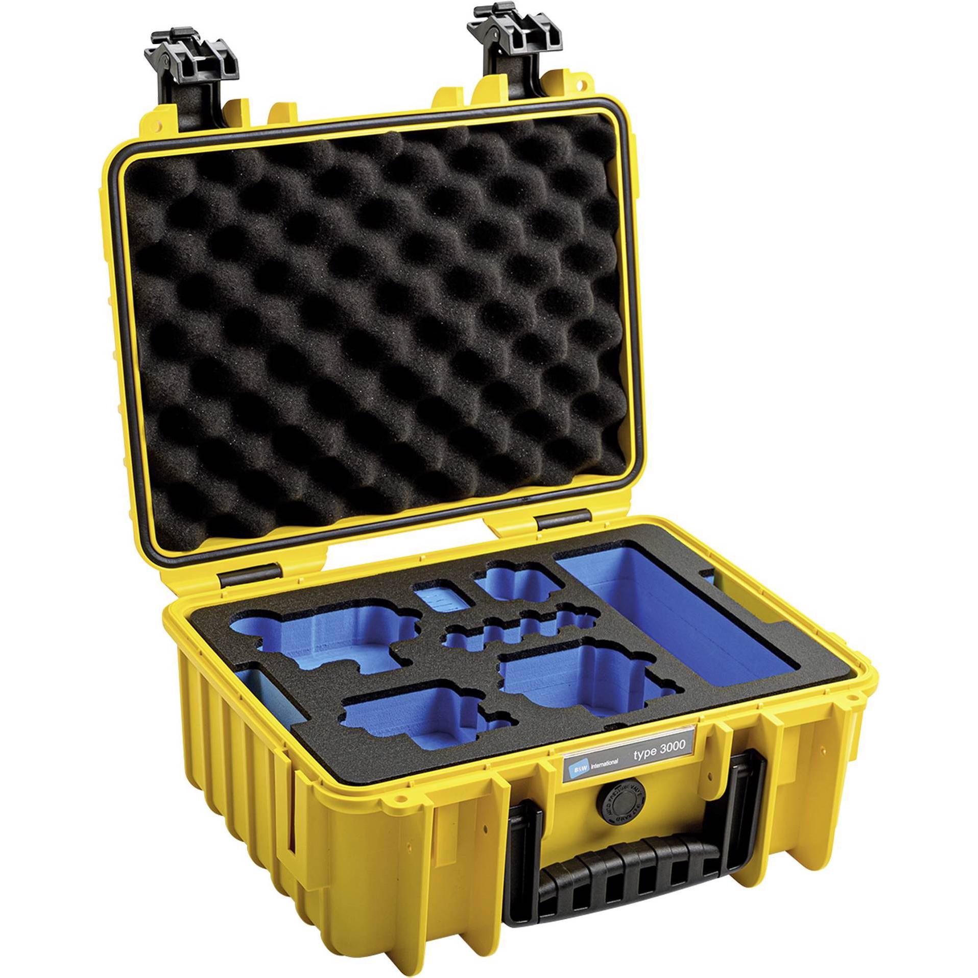 B&W International GoPro Case Type 3000 Y mit GoPro 9 Inlay (Hero 9), Action Cam Zubehör, Gelb