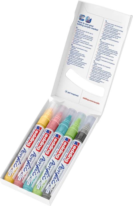 Produktbild Edding Acrylmarker 5100 Medium (Mehrfarbig, 3 mm, 5 x)
