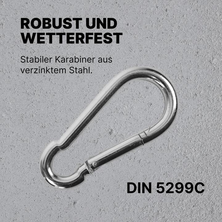 Actual product image Dönges Feuerwehr-Karabinerhaken, DIN 5299 C, 80 x 8 mm, verzinkt, 8 x 80 mm