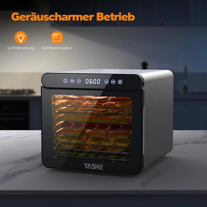 Actual product image Yashe Dörrautomat mit 9 Tabletts und Timer