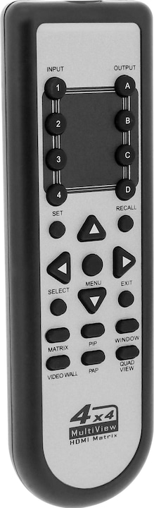 Actual product image InLine 4×4 Multi-View HDMI Matrix Switch