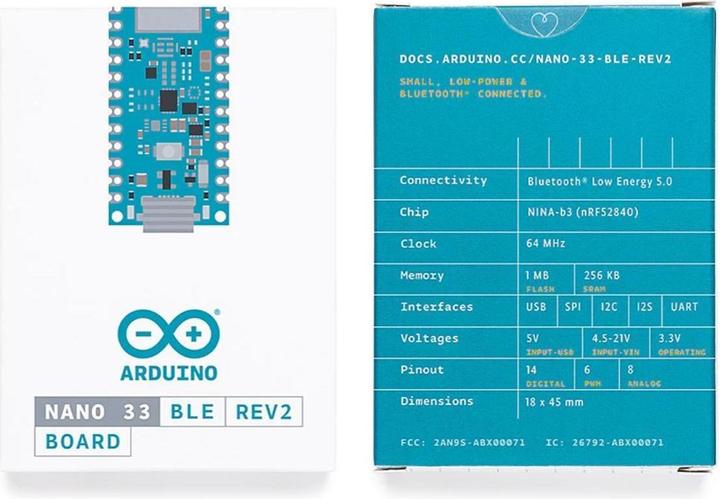 Actual product image Arduino ABX00071 - Nano 33 BLE Rev2