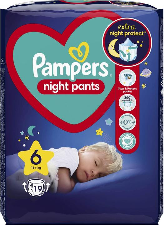 Image du produit Pampers Nachtwindelhose (Taille 6, Pack, 19 pcs)