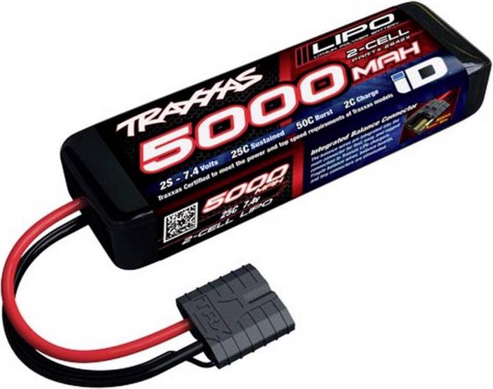 Actual product image Traxxas Model battery pack (LiPo) 7.4 V 5000 mAh Cells Number: 2 25 C Box Hardcase iD (7.40 V, 5000 mAh)