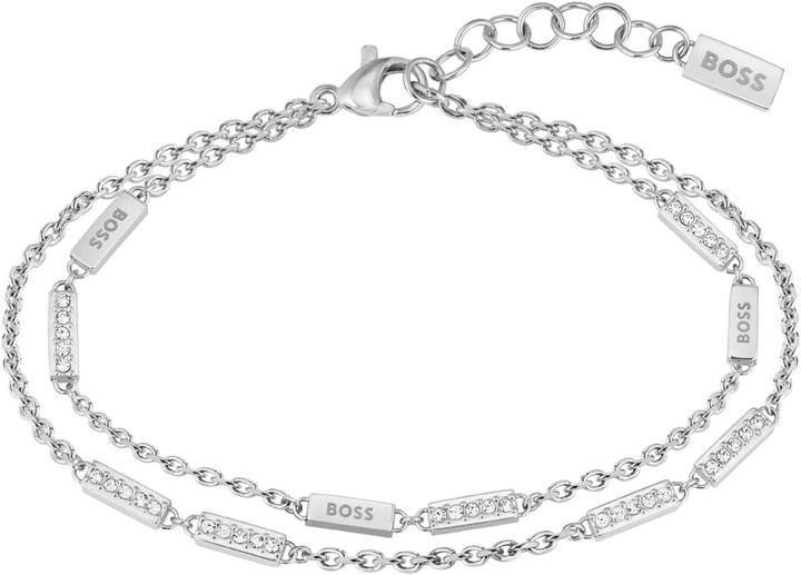 Actual product image Hugo Boss Larya Crystal Double Steel Bracelet 1580448