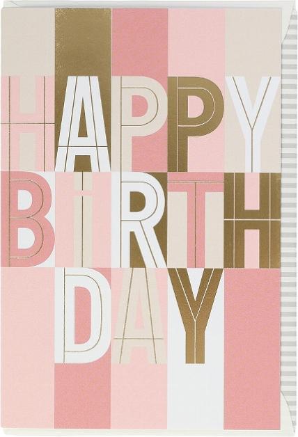 Actual product image Artebene Geburtstagskarte - Typographie rosa "Happy Birthday"