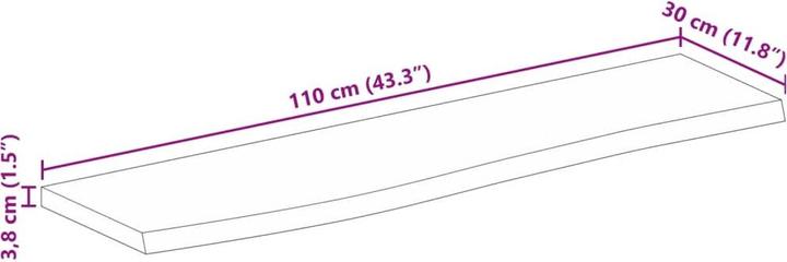 Image du produit vidaXL Tischplatte (110 x 30 cm)