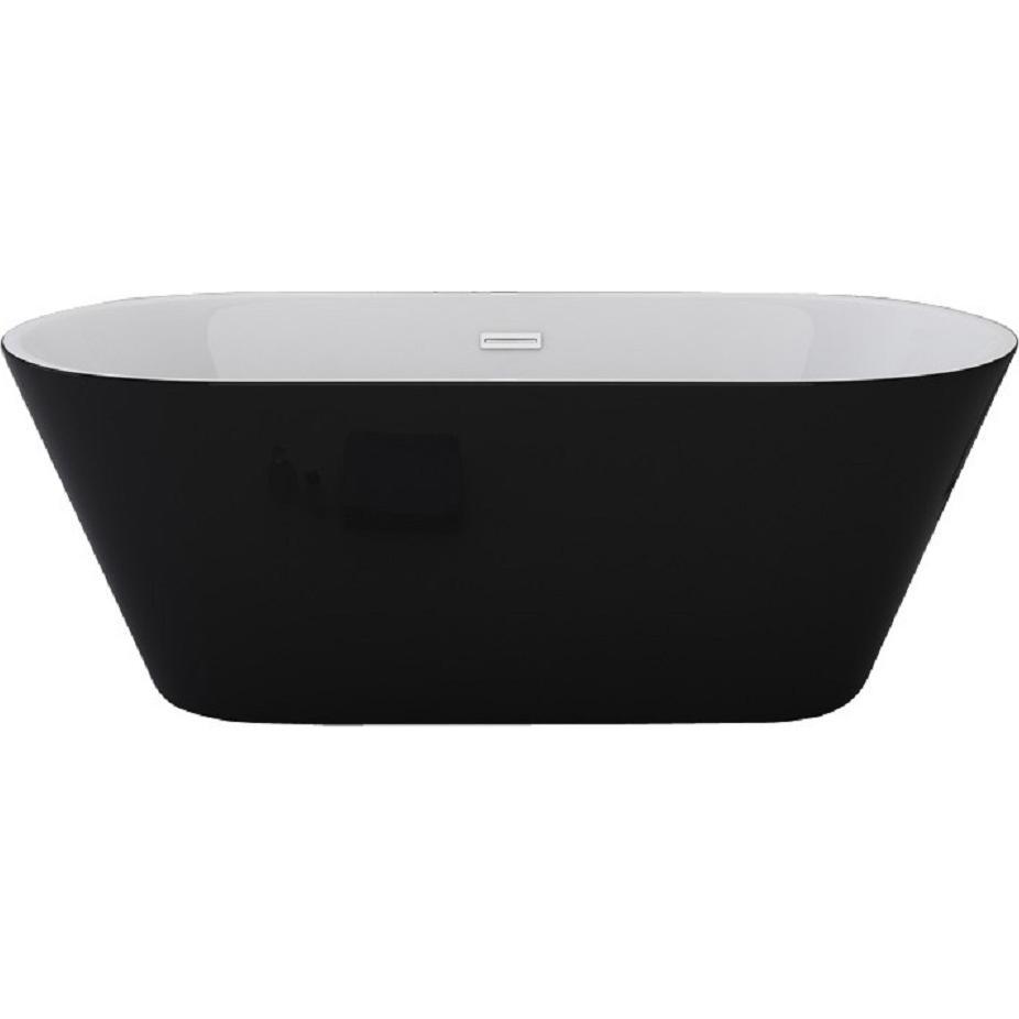 Jet-Line, Badewanne, Badewanne LAUSANNE II schwarz (170 cm, 80 cm)