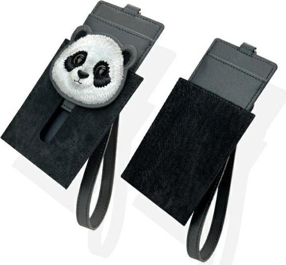 Actual product image iLike Nimmy card wallet black Glasses Panda