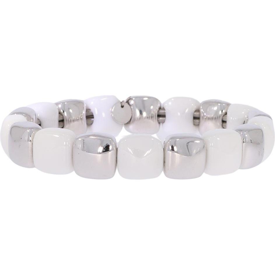 Pesavento, Armschmuck, Armband silber Keramik weiss WLUXB005, (5.50 cm, 925 Sterling Silber)
