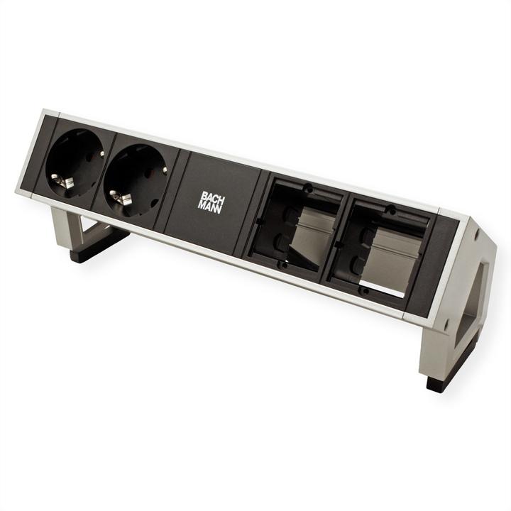 Produktbild Bachmann DESK2 - 2xSchuko & 2xEmpty (2x, CEE 7/3)