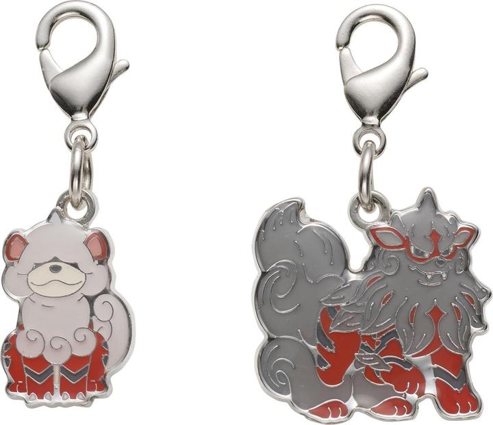 Actual product image Pokémon Pokemon Center - Hisuian Arcanine, Hisuian Growlithe Keychain - 2 pieces
