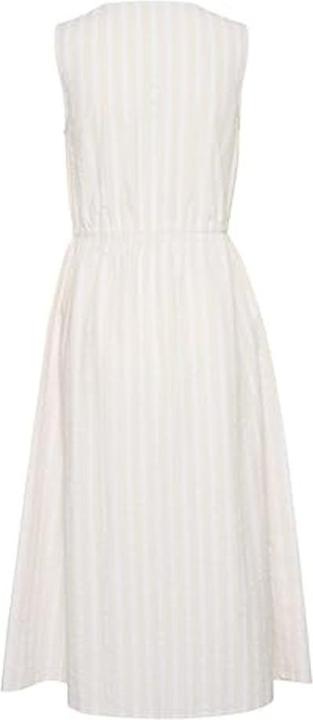 Image du produit Part Two Robe mi-mollet ajustement régulier à rayures blanches (40)