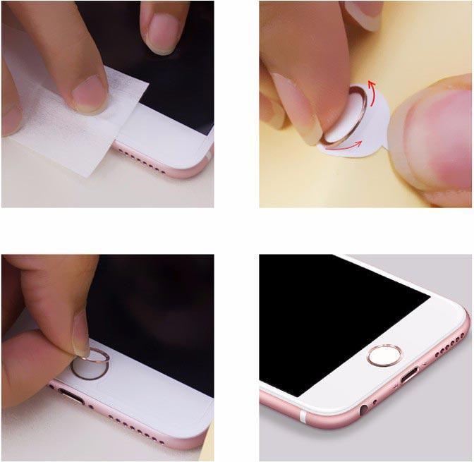 Image du produit Hermex Apple iPad Mini 4 Bouton de protection Home Bouton Touch ID argenté noir (1 pcs)