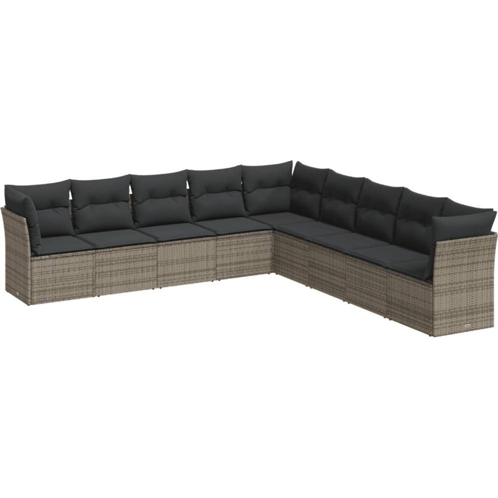 VidaXL, Gartenlounge, 10-tlg. Garten-Lounge-Set mit Kissen