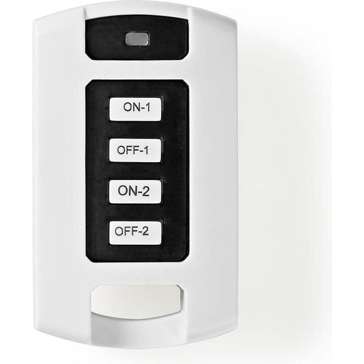 Nedis Telecomando RF a 2 canali - Bianco (Telecomando universale, Radio frequenza (RF)), Telecomando, Bianco