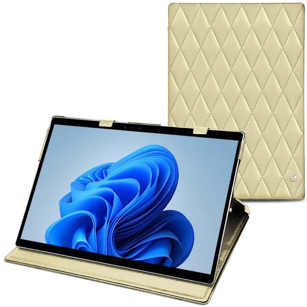 Noreve Lederschutzhülle vertikal (Microsoft Surface Pro 8), Tablet Hülle, Beige
