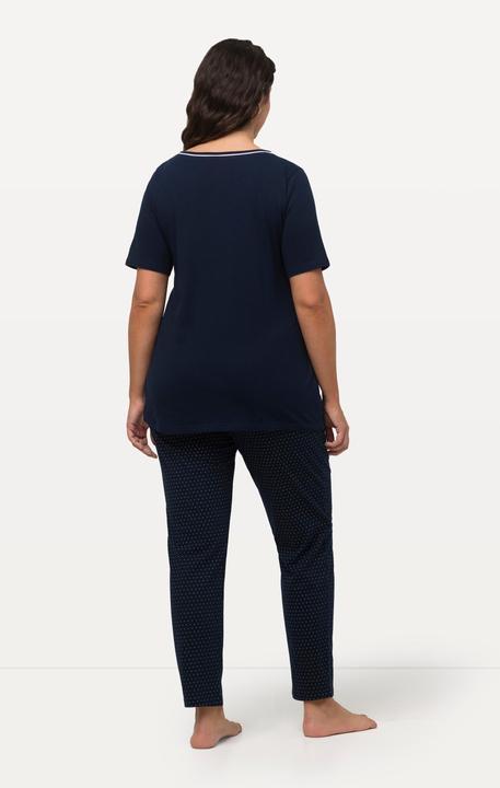 Produktbild Ulla Popken Pyjama, Zweiteiler, Punkte, Halbarm (56)
