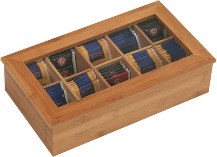 Image du produit Kesper Boîte à thé en bambou avec 10 compartiments