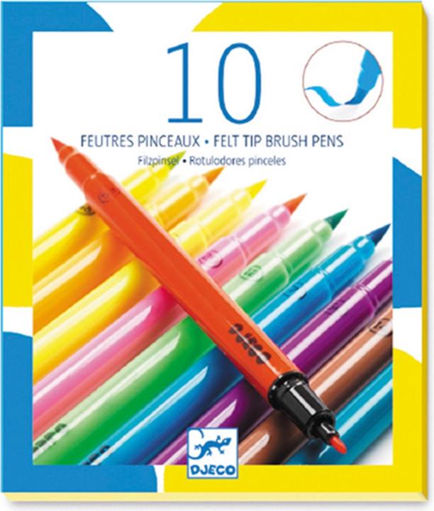 Actual product image Djeco 10 Felt brushes pop (10x)
