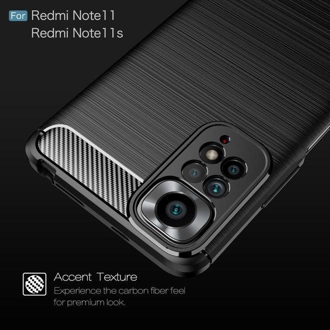 Produktbild MU Style Carbon Fiber TPU Softcase Series (Xiaomi Redmi Note 11, Xiaomi Redmi Note 11S)