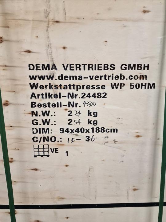 Actual product image Dema Workshop press 50t